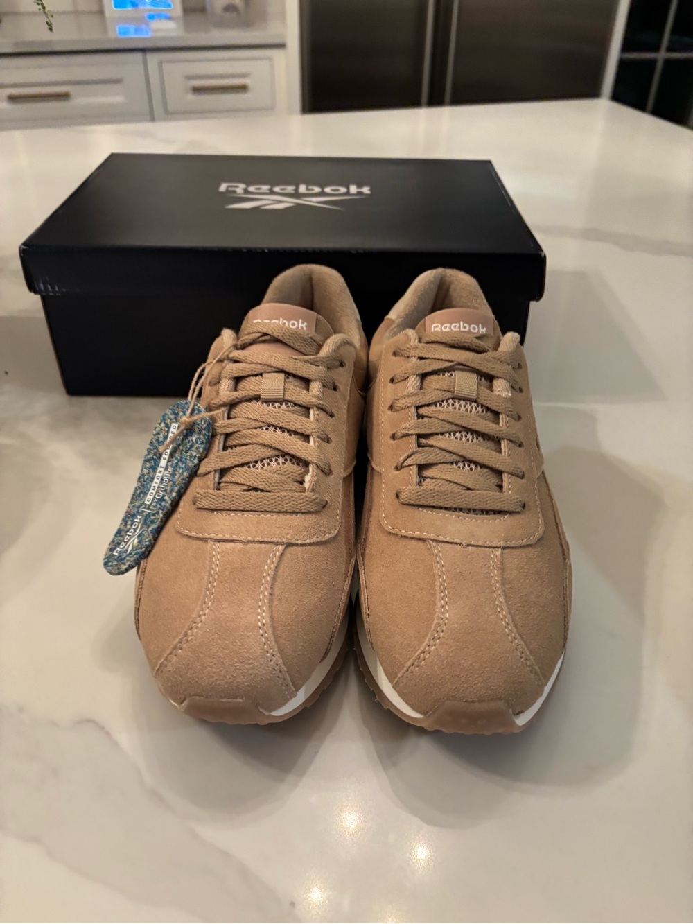 Reebok Women’s Suede Sneakers - Beige